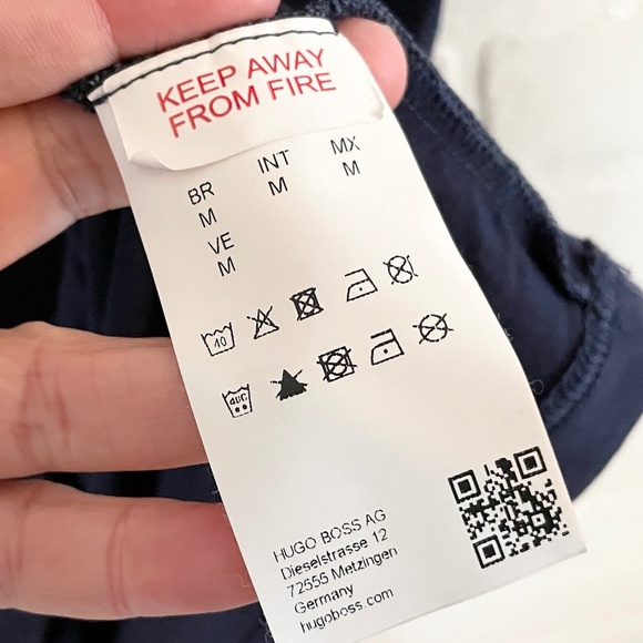 BOSS Hugo Boss Men’s Ring Tee Short sleeve Navy Blue White Stripes Sz M - Picture 5 of 8